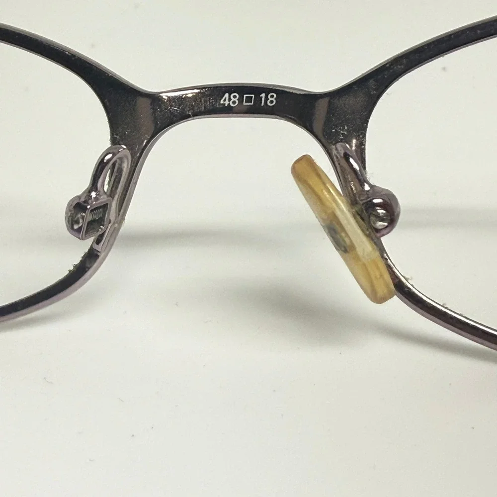 Kenneth Cole A-Cute Angle 751 Eyeglasses Pink Metal Oval Frame Italy 48-18-140